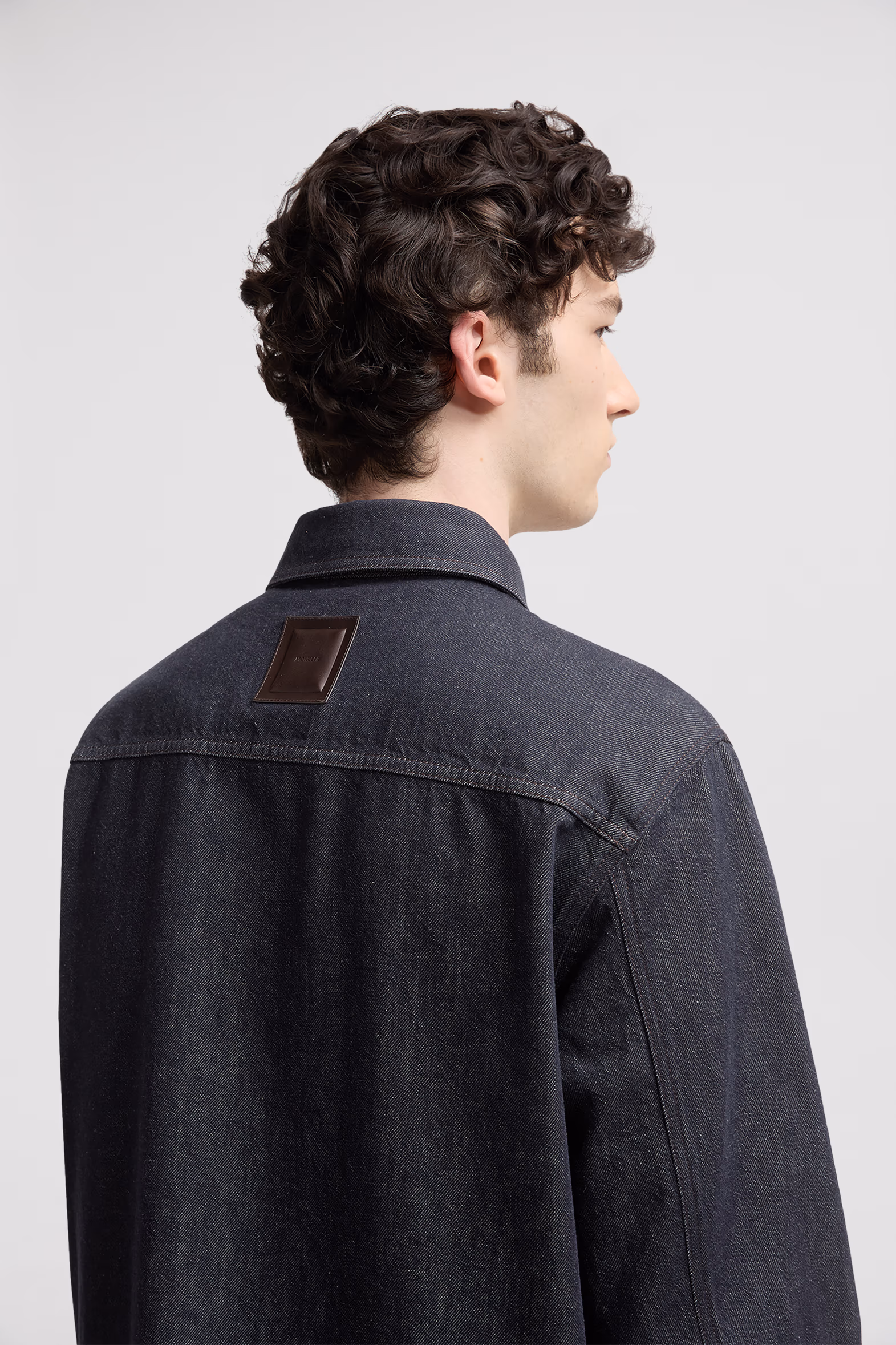 Chemise à manches longues en denim Hommes Bleu Jean Moncler 6